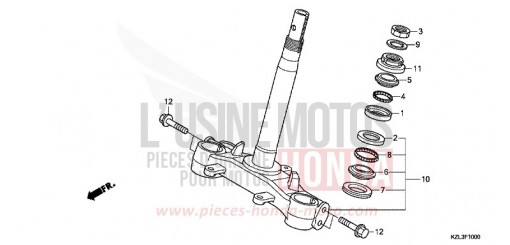 TIGE DE DIRECTION NSC110MPDC de 2012